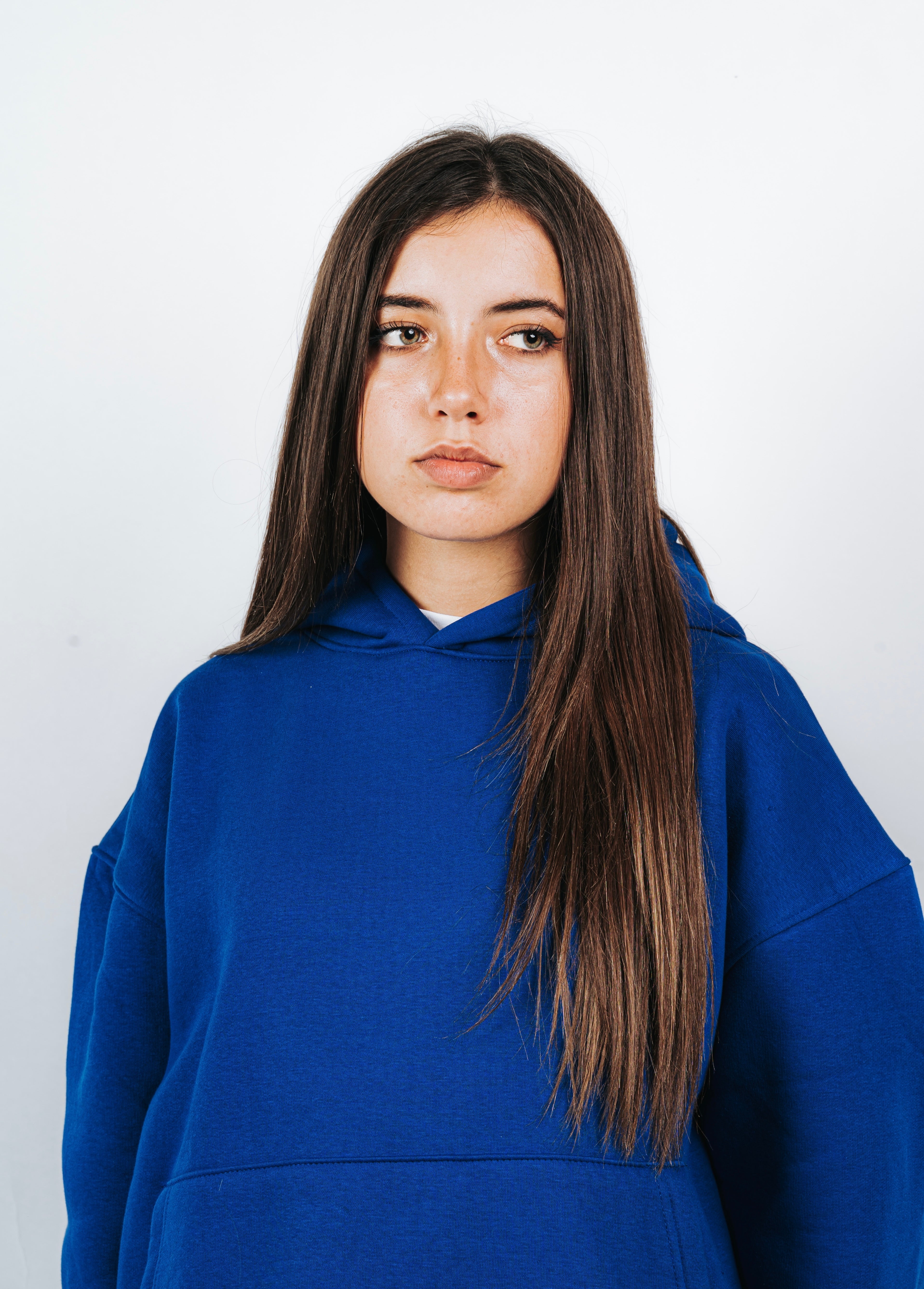 BLUE HOODIE OVERSIZE