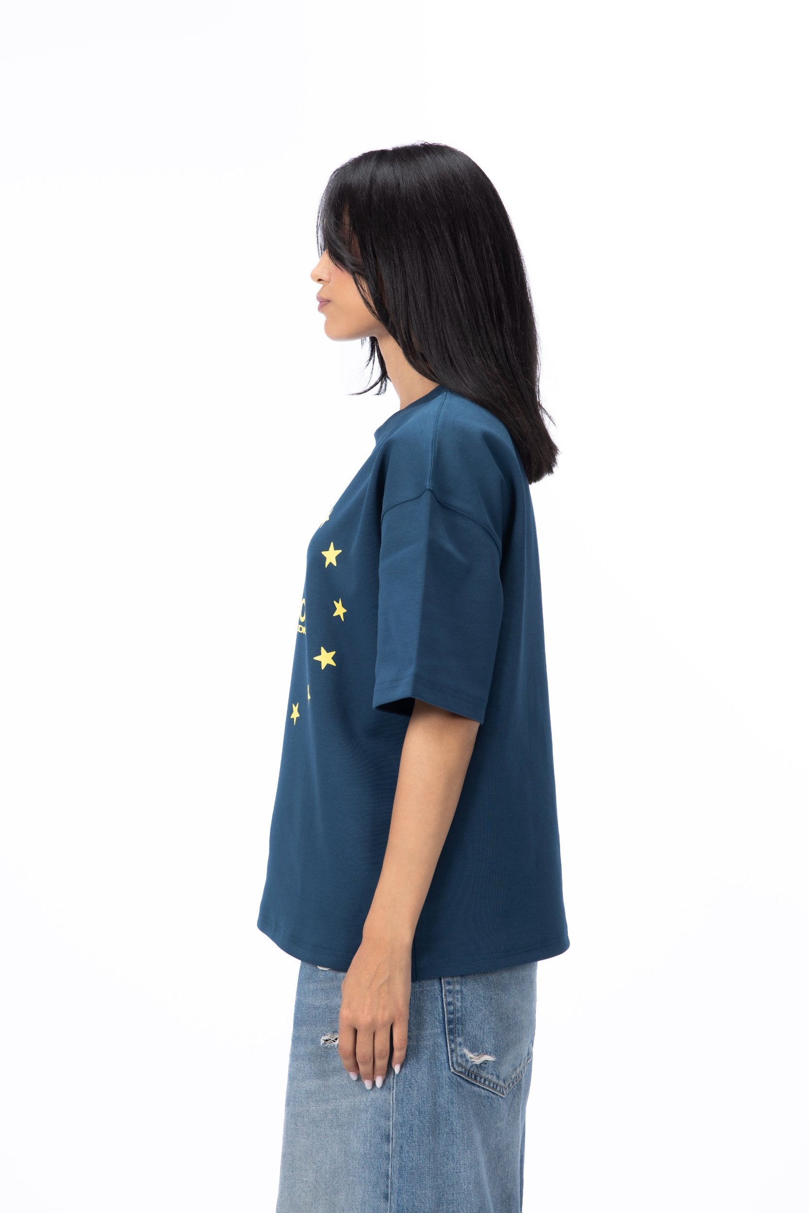 CAIRO STARS TEE - SEA BREEZE
