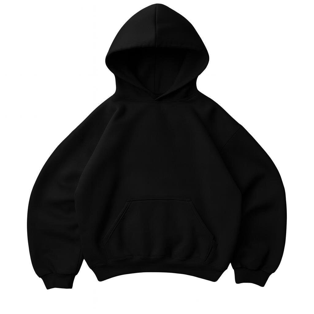 BLACK HOODIE BOXYFIT