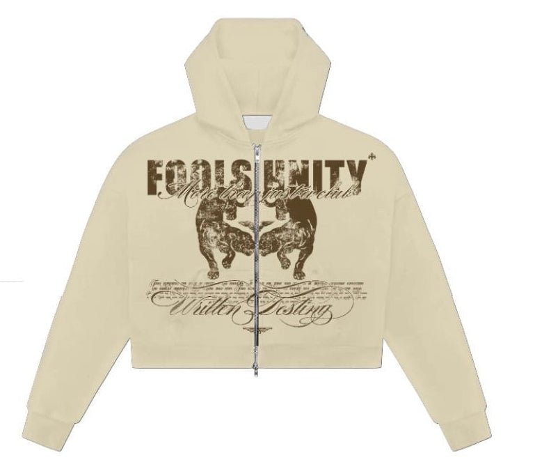 UNITY IN BEIGE ZIPUP JACKET