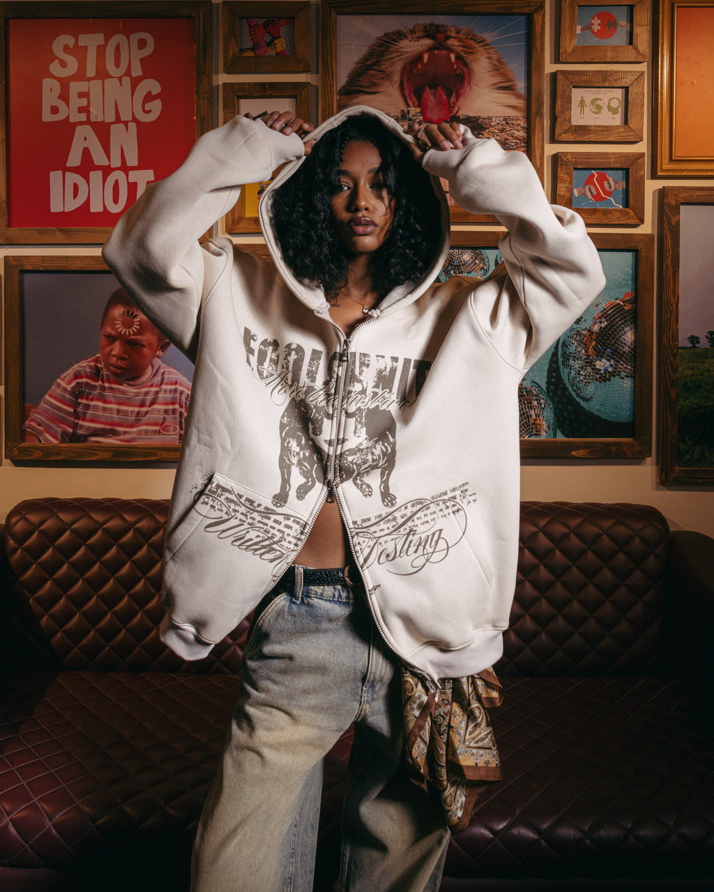 UNITY IN BEIGE ZIPUP JACKET