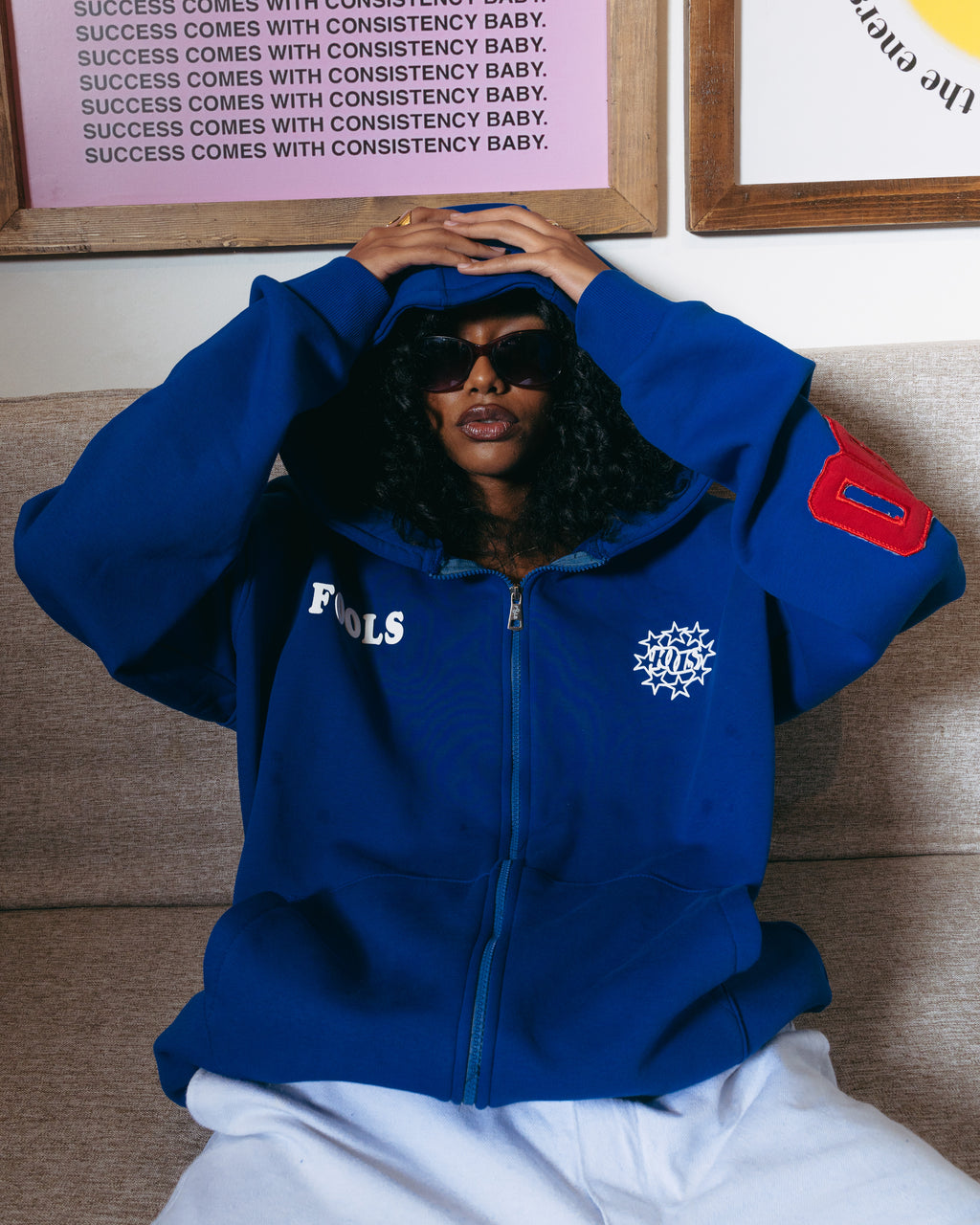 LOUVRE X WHITE ZIPUP JACKET