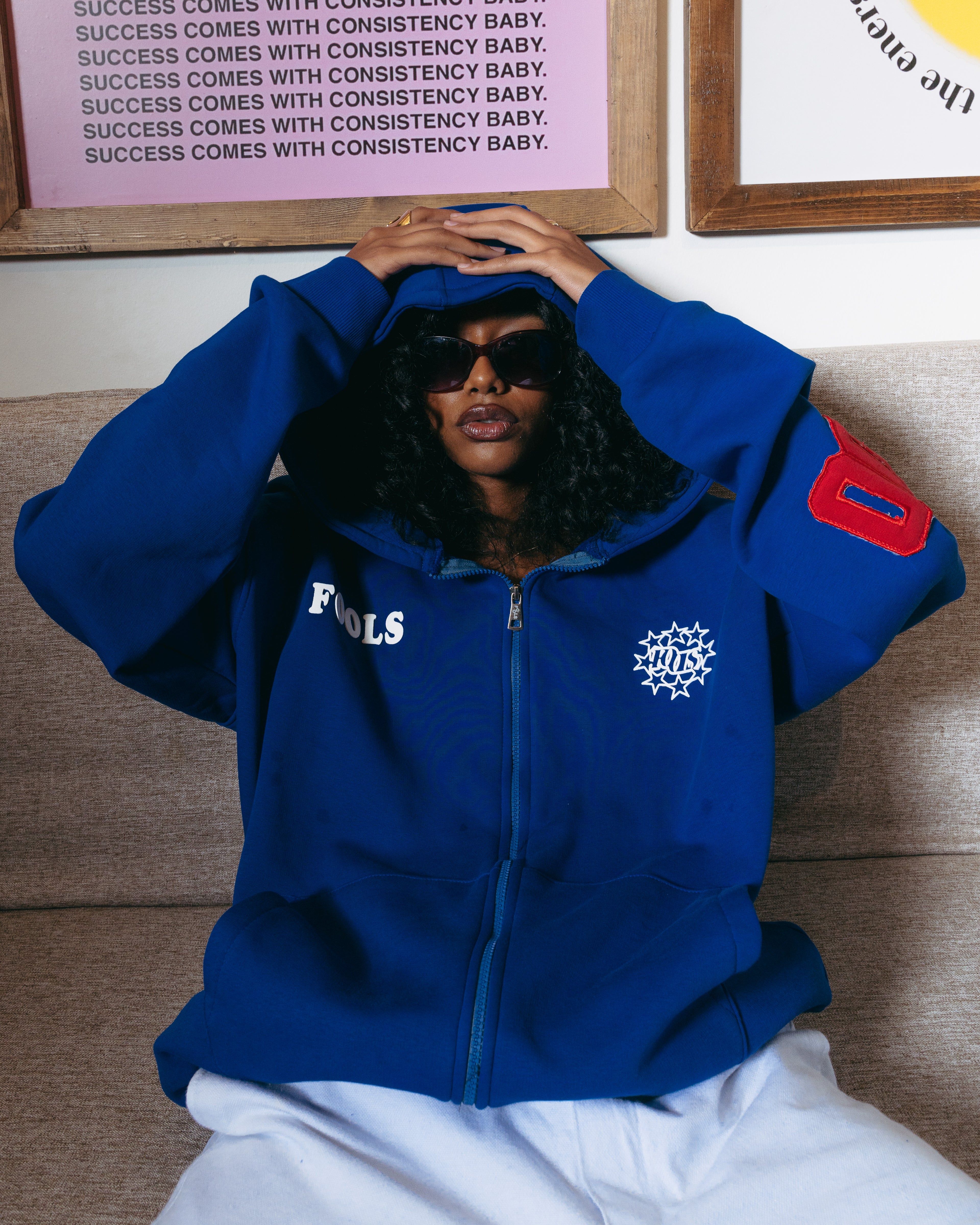 LOUVRE X WHITE ZIPUP JACKET