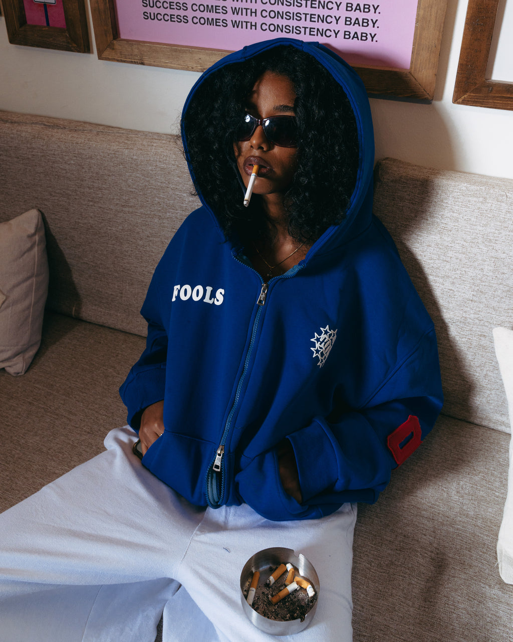 LOUVRE X WHITE ZIPUP JACKET