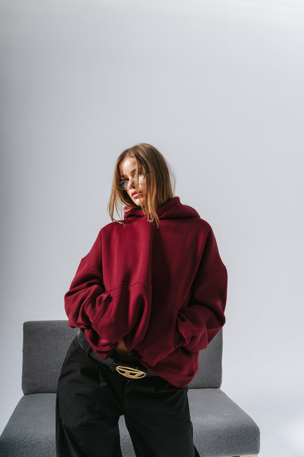 Burgundy Hoodie BOXYFIT