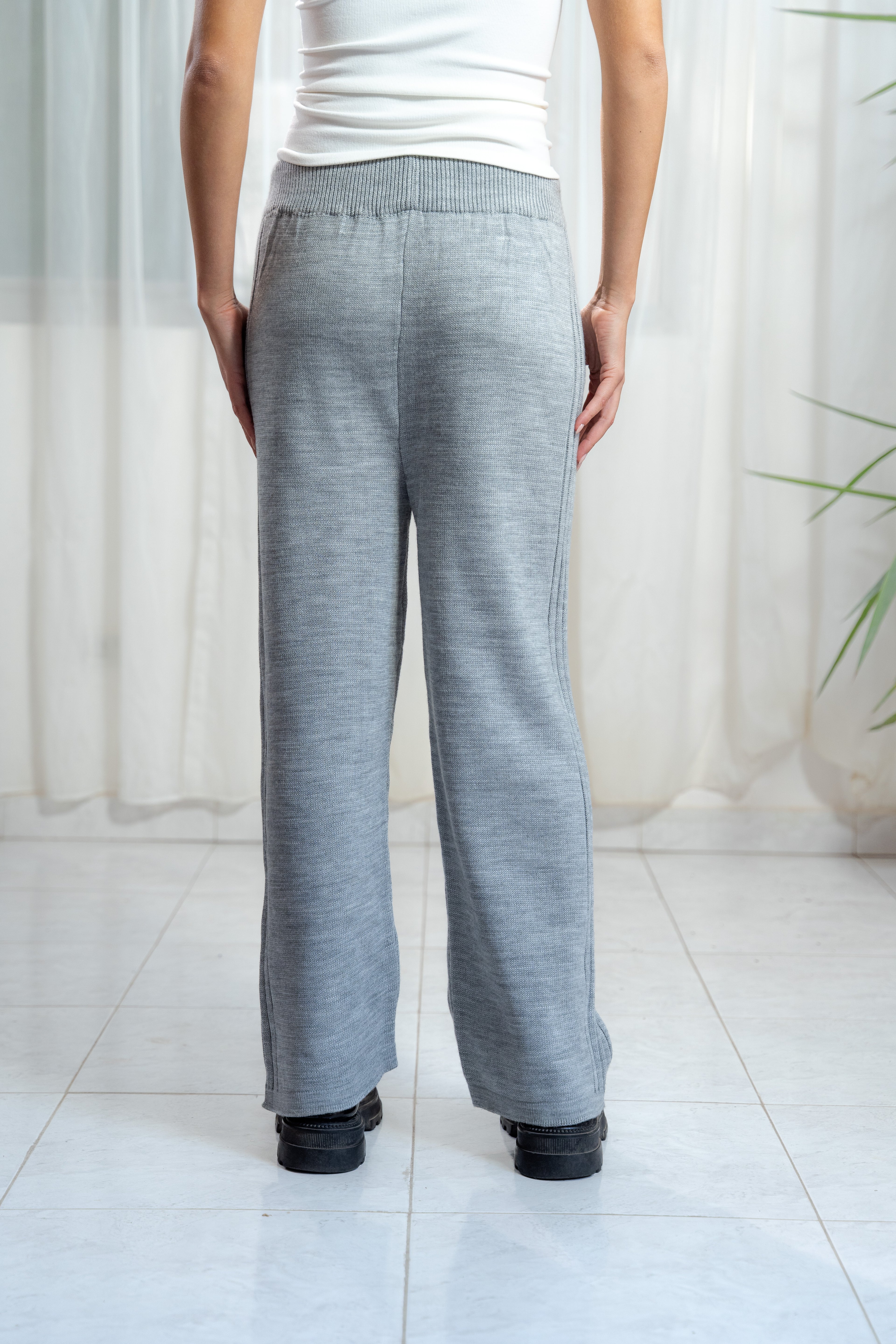 Lounge Knit Pants – Light Grey