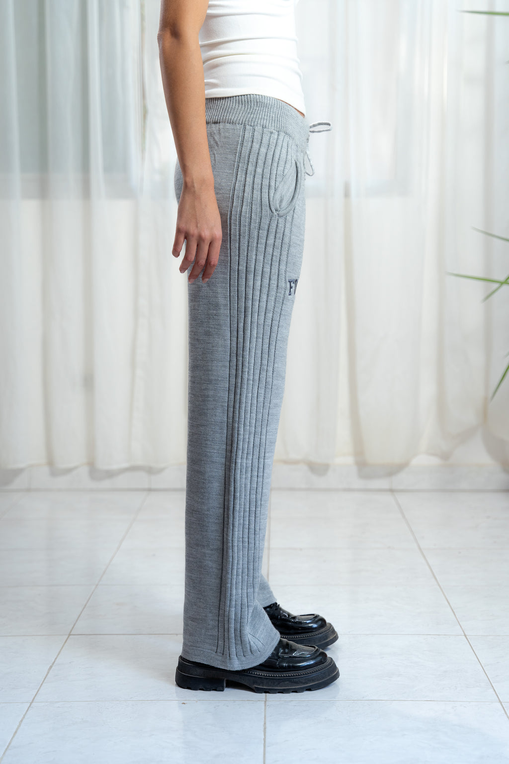 Lounge Knit Pants – Light Grey
