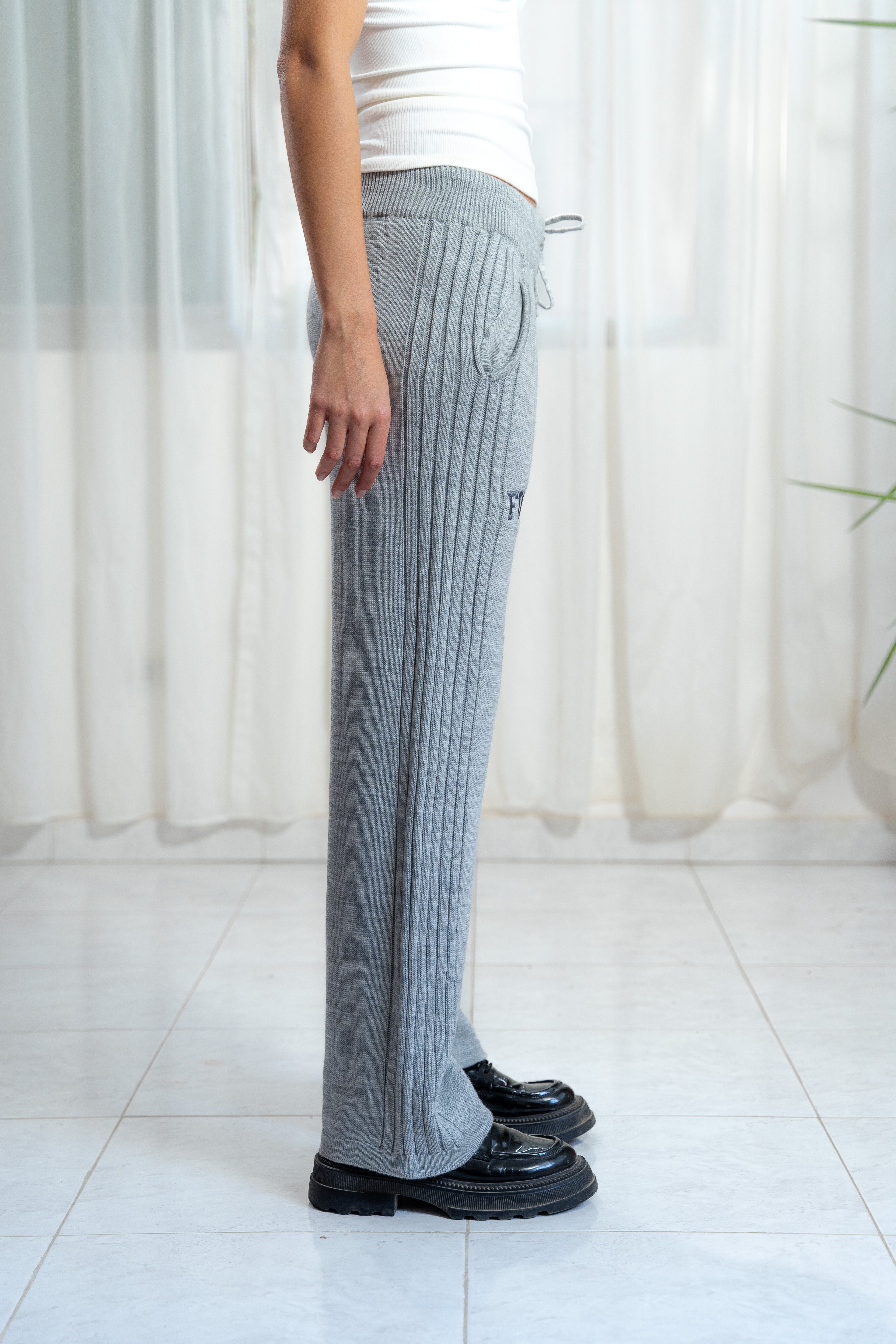 Lounge Knit Pants – Light Grey