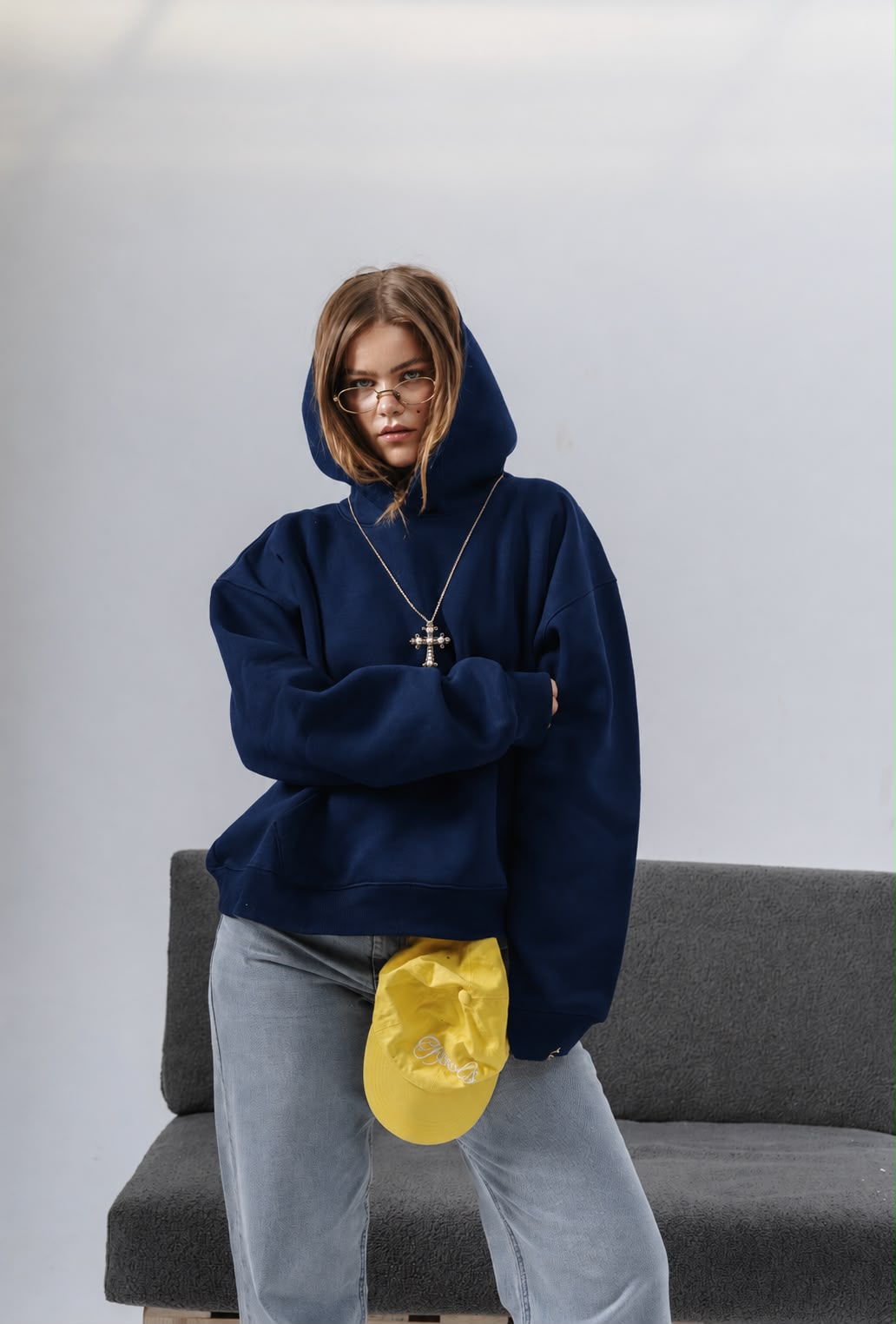 Navy oversize Hoodie