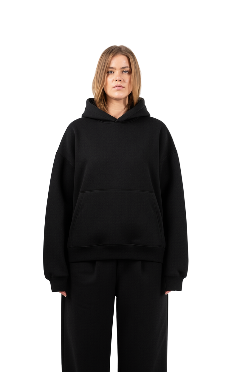 BLACK HOODIE BOXYFIT