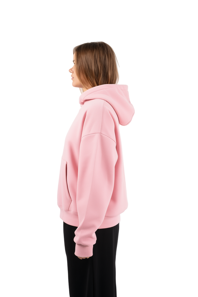 PINK HOODIE BOXYFIT