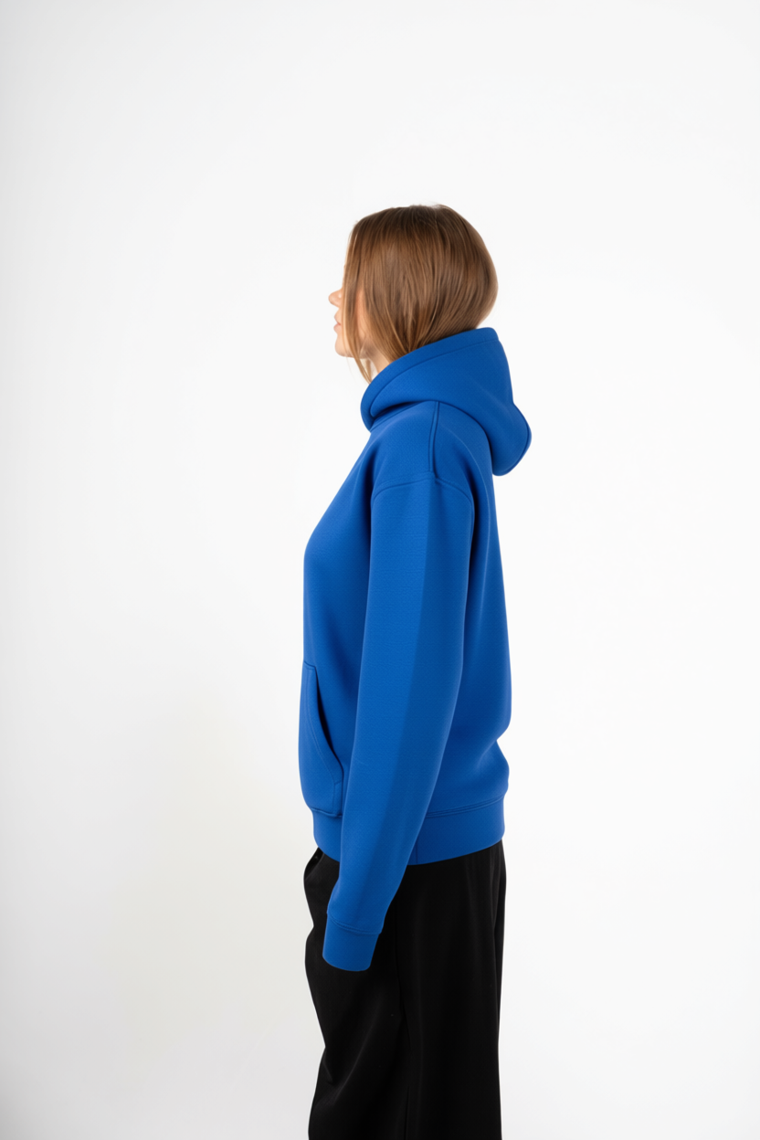 BLUE HOODIE OVERSIZE